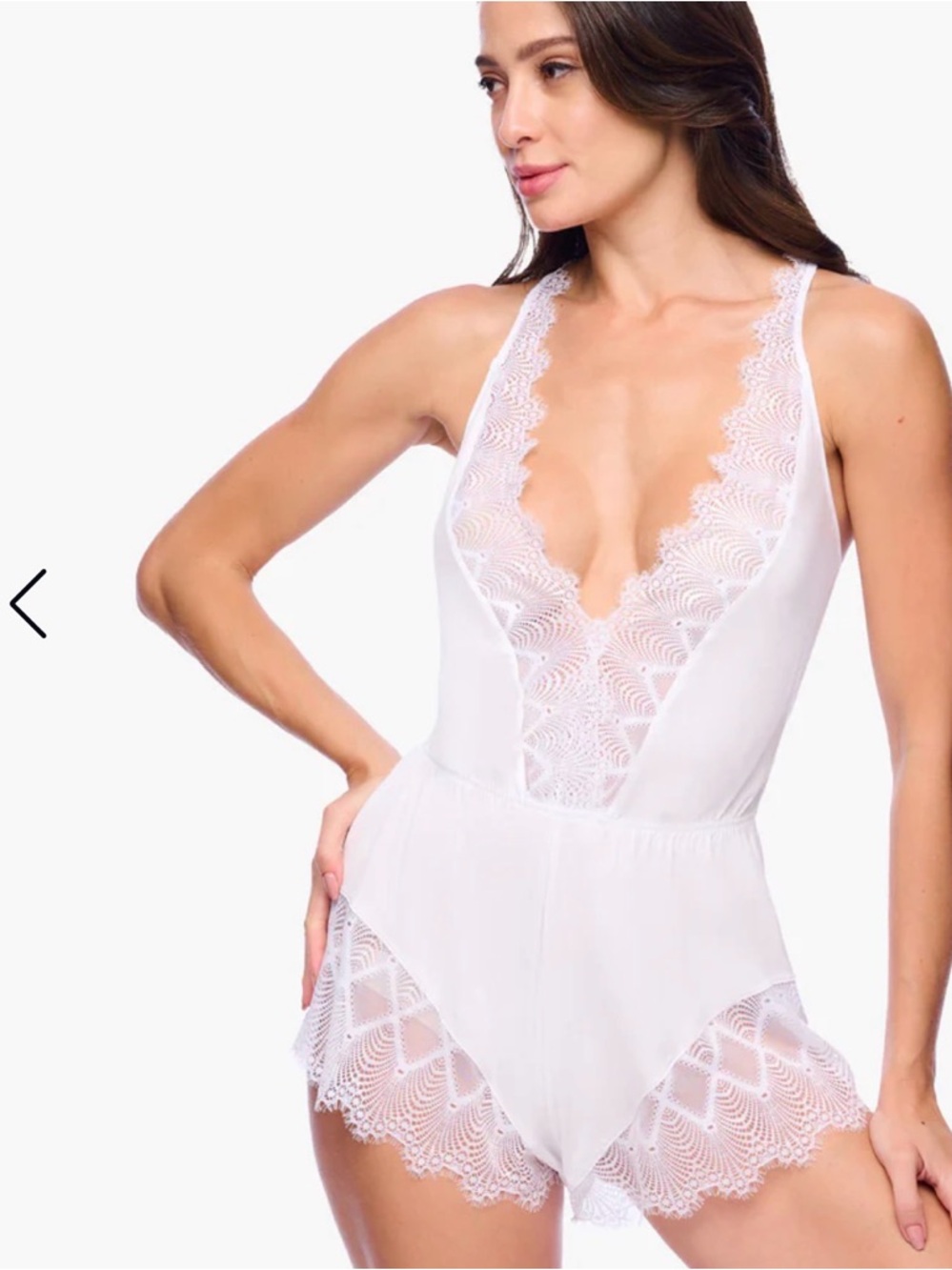 Cosabella Allure Sleep Teddy in white NWT,